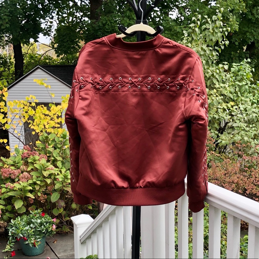 Forever21 Satin Bomber Jacket